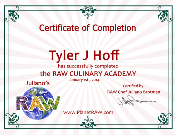 Planet RAW Certificate - Tyler J Hoff