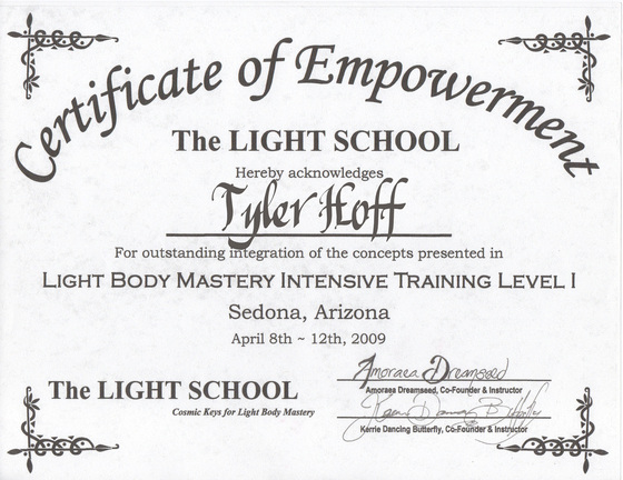 Light Body Master Intensive Training Leven I